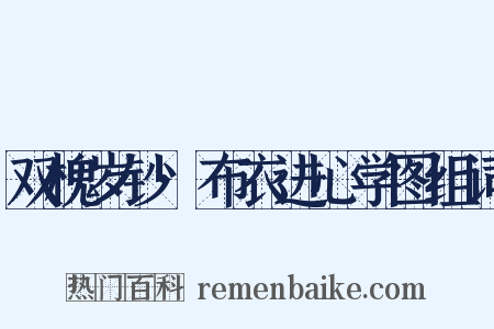 双槐岁钞·布衣进心学图组词是什么意思的图片